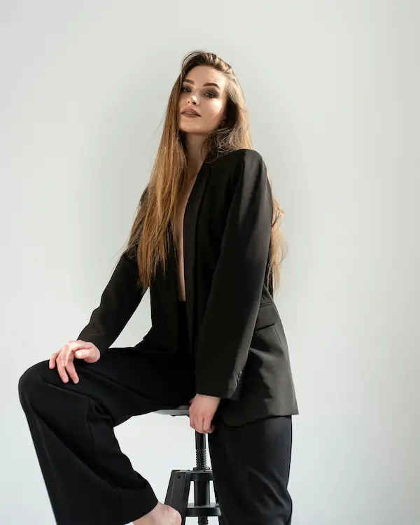 sort blazer dame